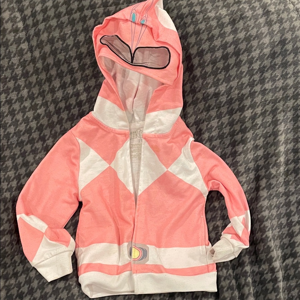 Mighty Morphin Time! Pink and White Hoodie!
